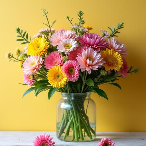 春の訪れを感じさせる季節の花束